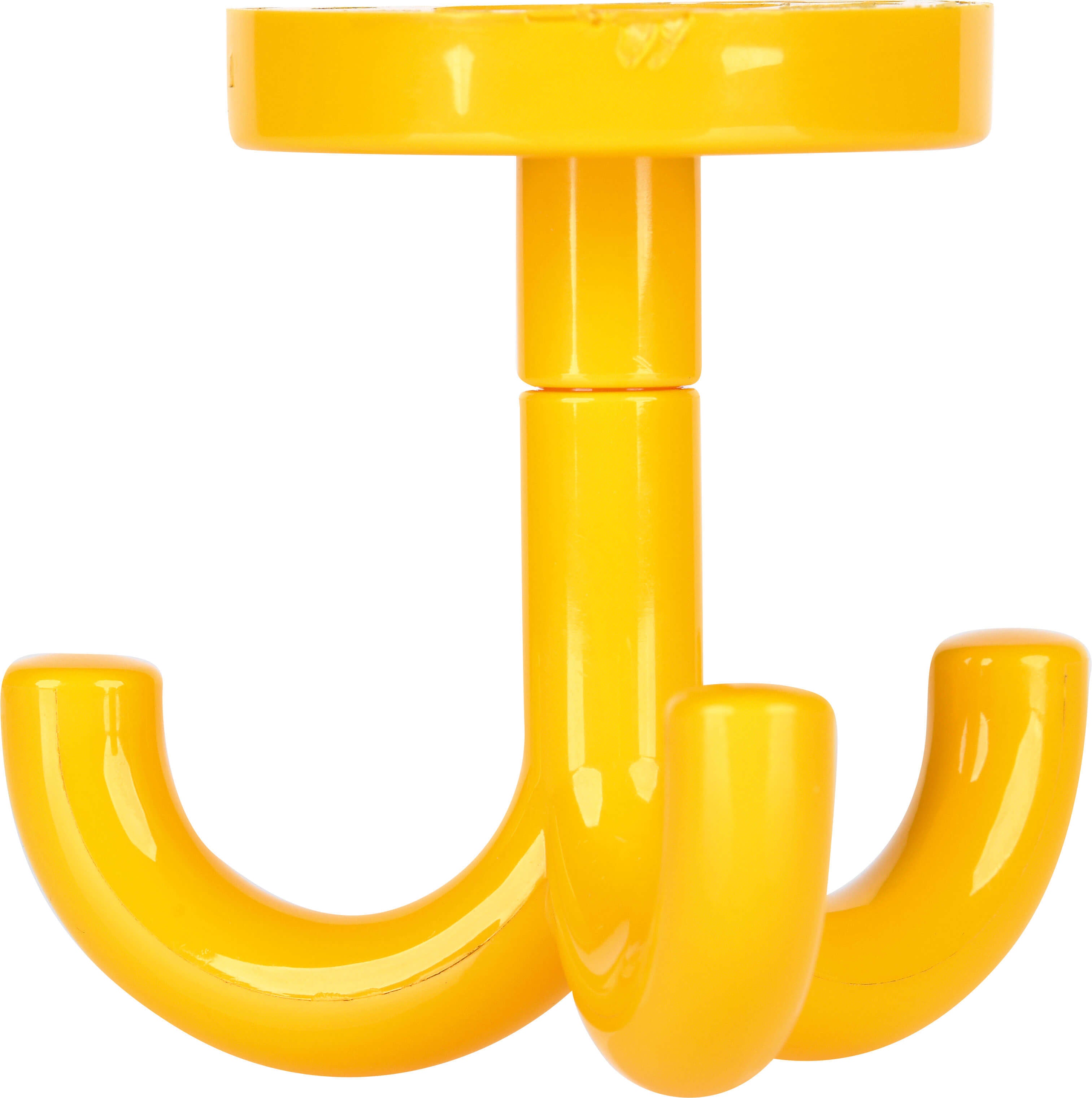 Dreifach-Haken aus Kunststoff gelb