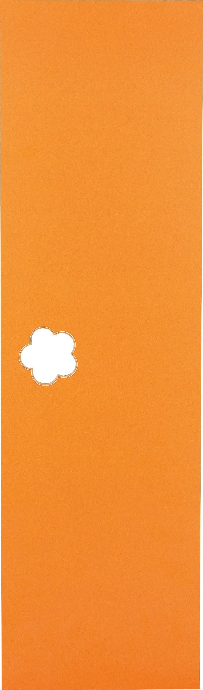 Tür für Garderobe Mariposa mit blumenförmigen Griffloch - orange