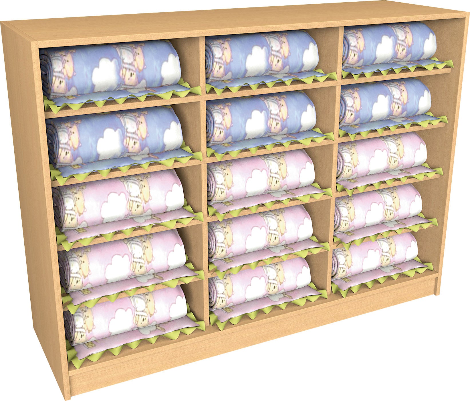 Regal für Bettwäsche für Ruheraum in der Krippe 2