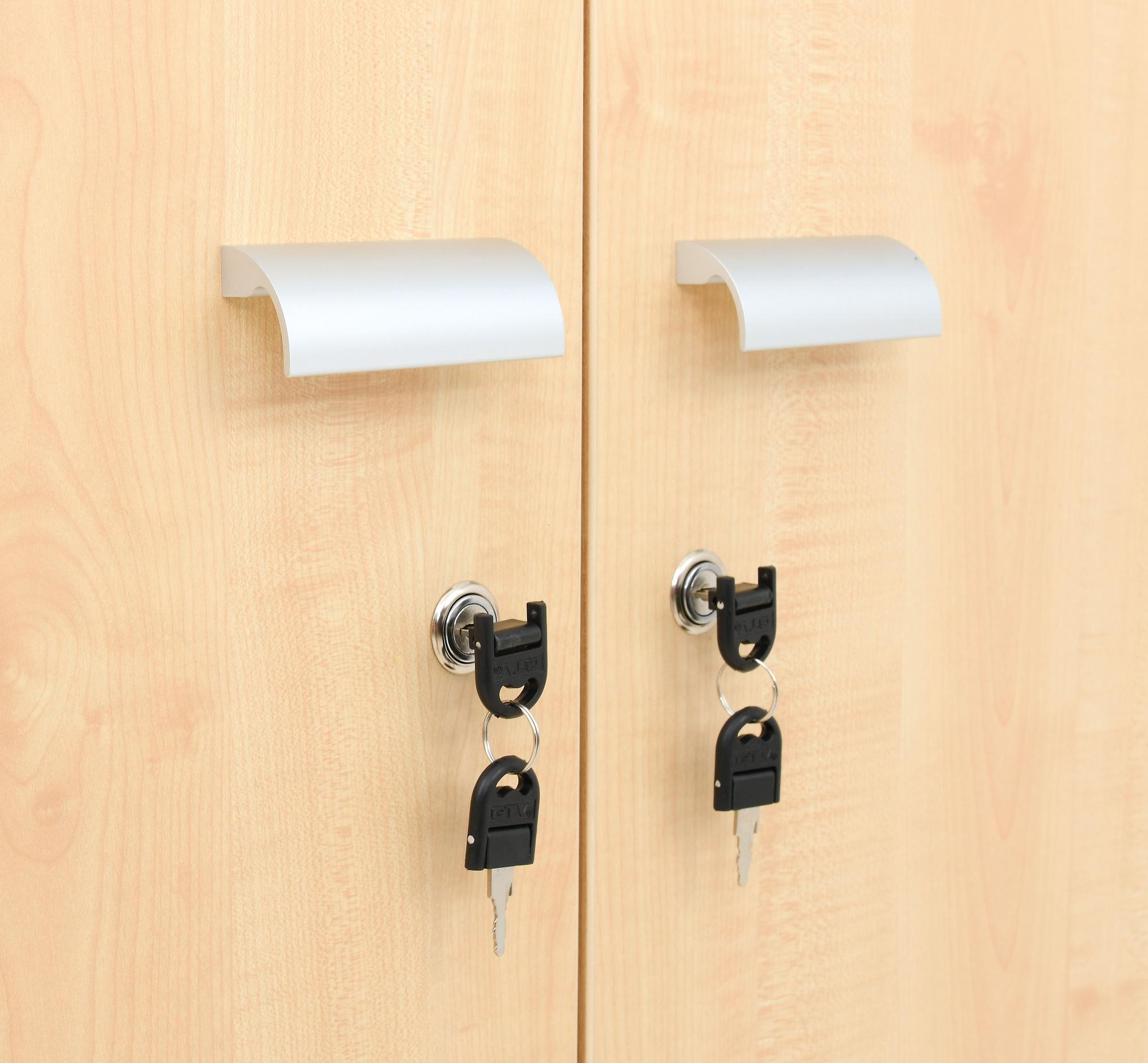 Abschließbare Schranktüren des OPTO Kleiderschrank 190.