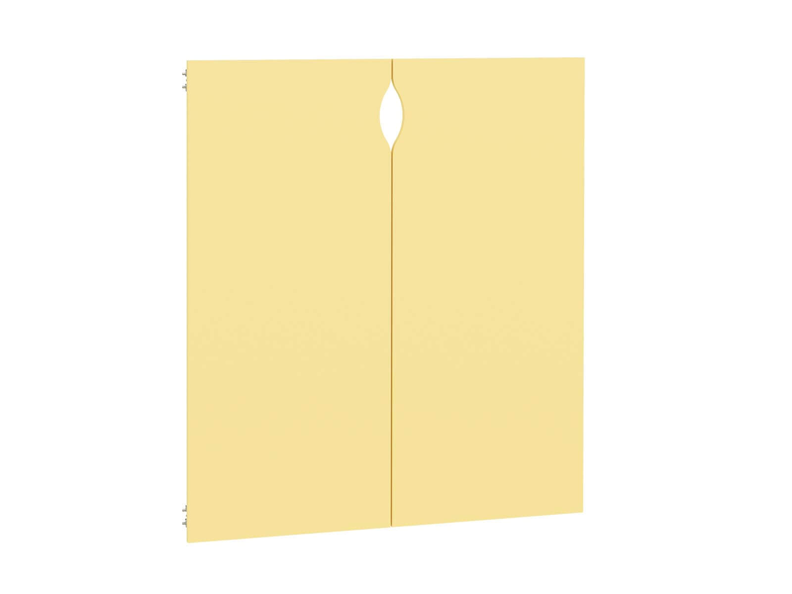 Deuren (links & rechts) 4 planken hoog, ook compatibel voor hoog rek - geel pastel - Feria-serie