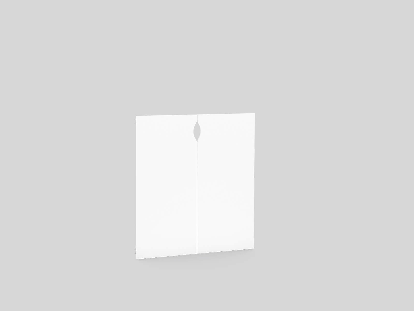 Deuren (links & rechts) 4 planken hoog, ook compatibel voor hoog rek - wit - Feria-serie