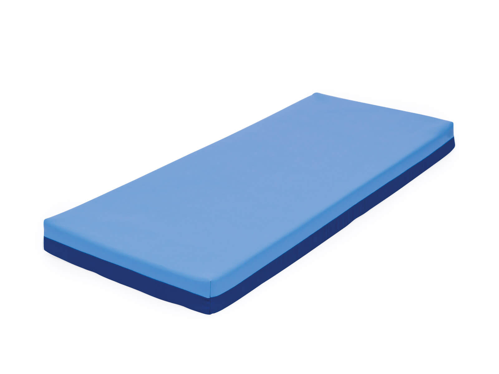 Ligkussen 120x55cm, lichtblauw/blauw.