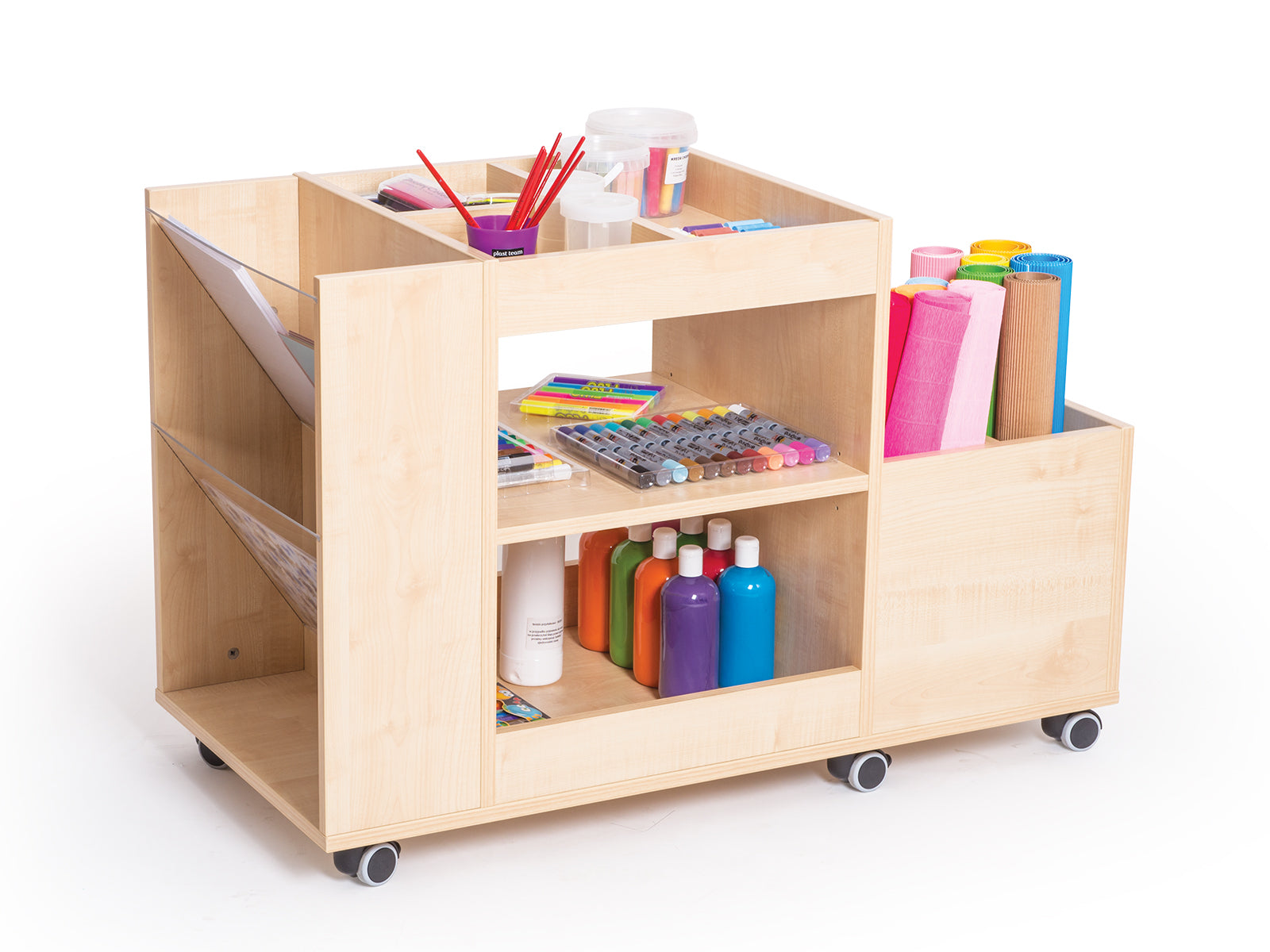 mobiele kast voor kunstaccessoires