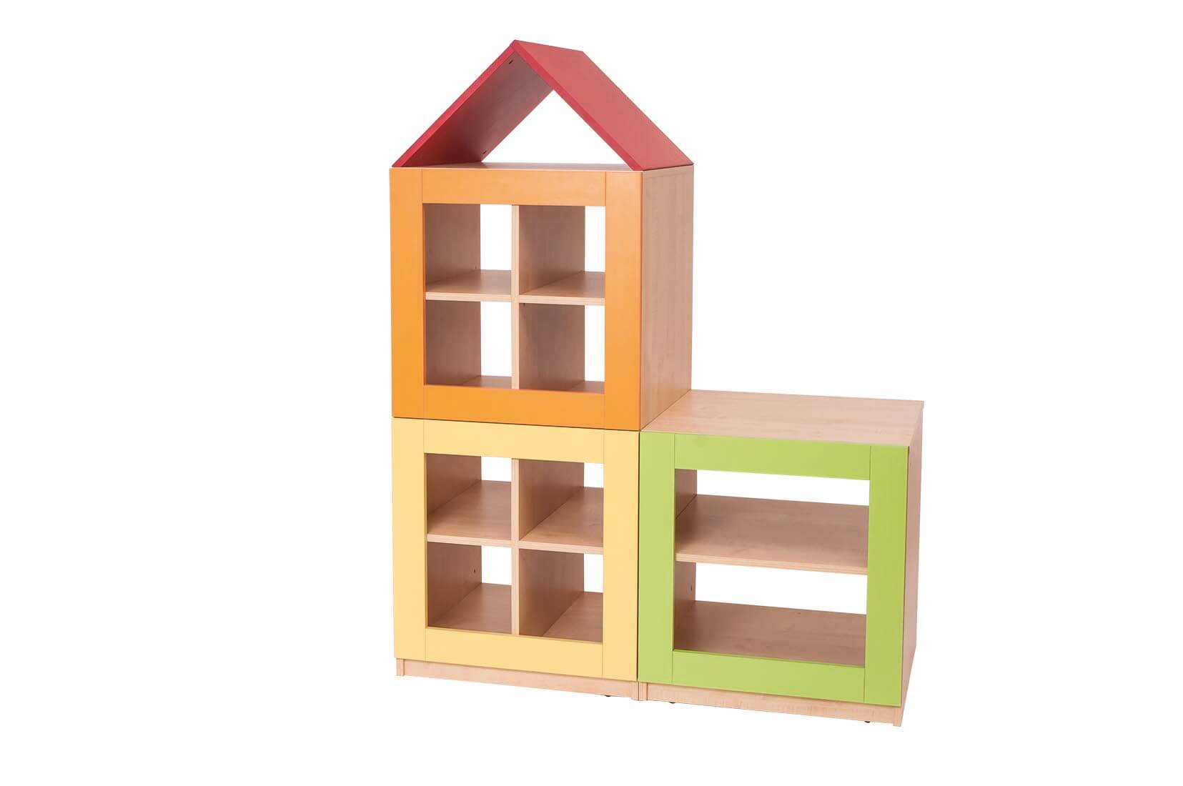 Hoge boekenkast A - Scheidingswand-huisjes-serie