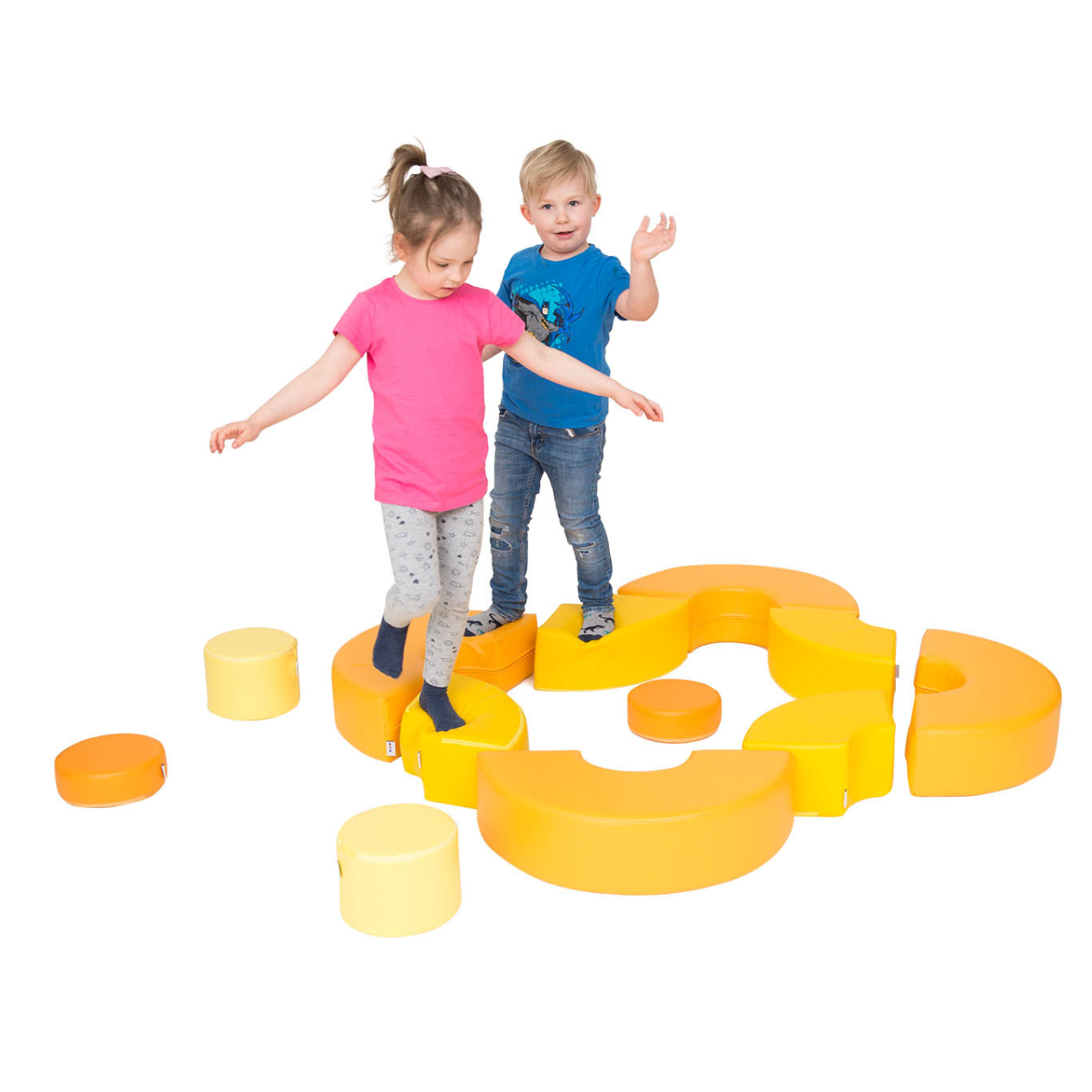 Mini-Schaumstoff-Bausteine Pomelo als Set 12tlg.