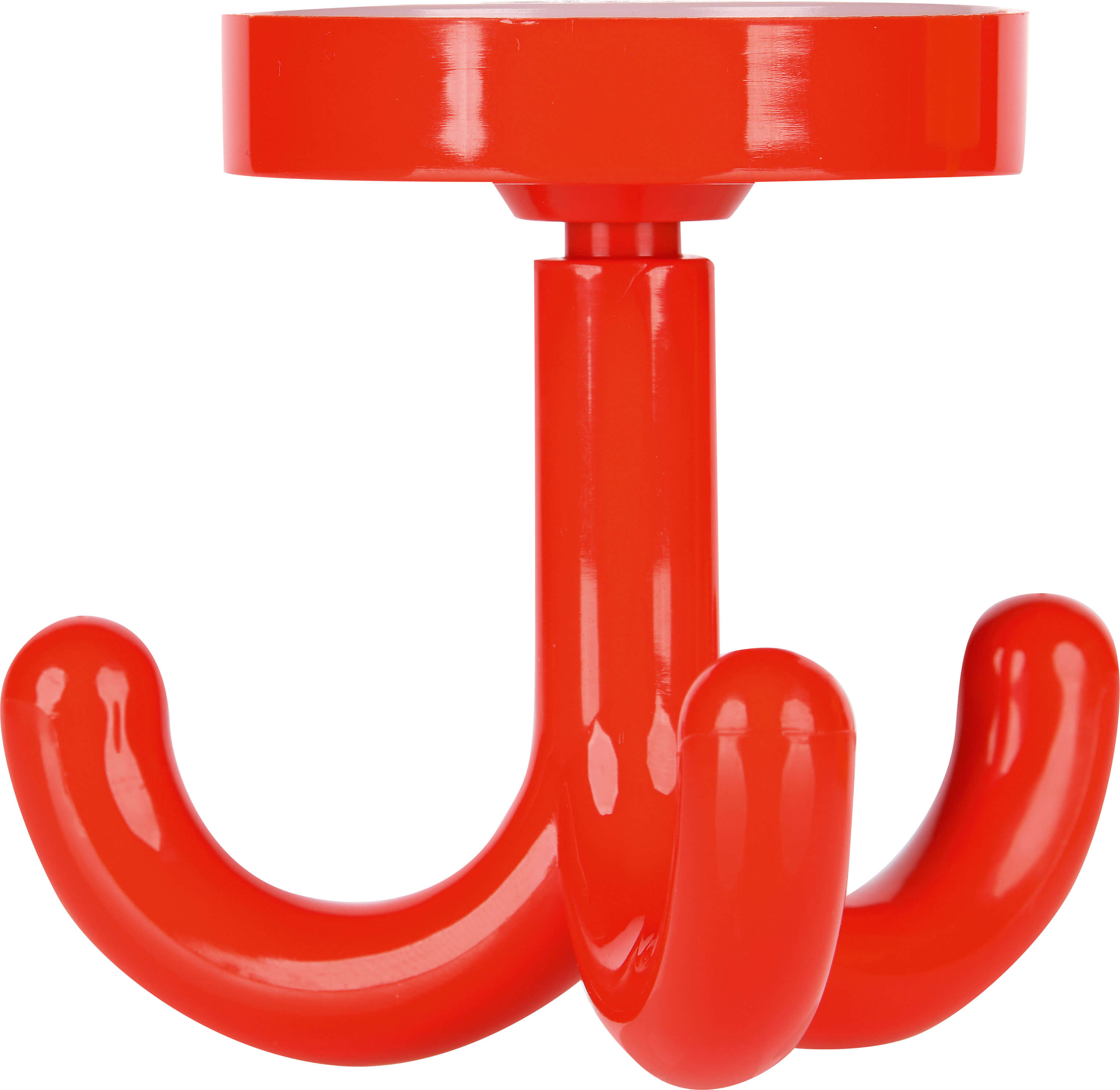 Dreifach-Haken aus Kunststoff rot