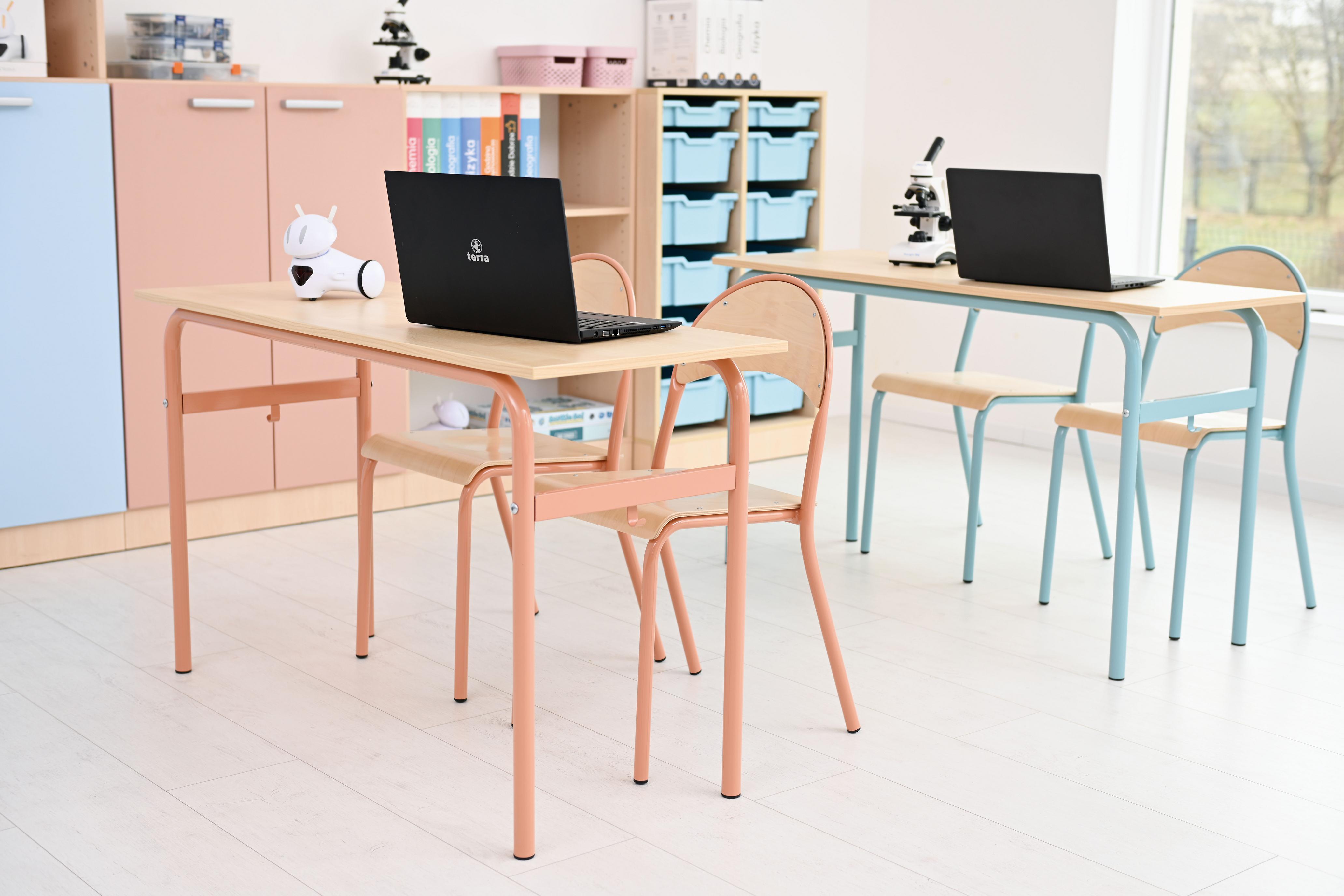 Set Doppeltisch Daniel 3XL – Doppeltisch mit Stühlen für Schüler.