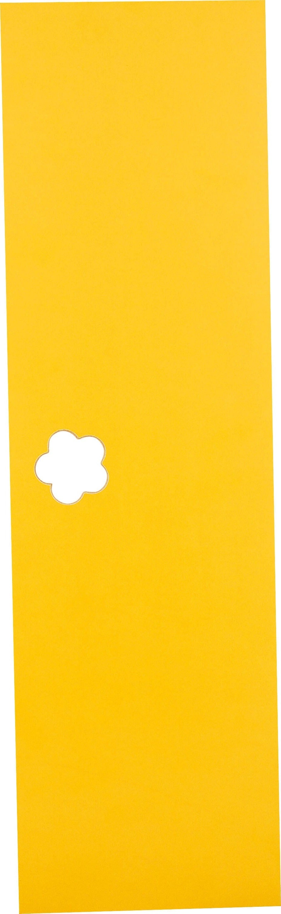 Deur voor garderobe Mariposa met bloemvormig handvatgat - geel