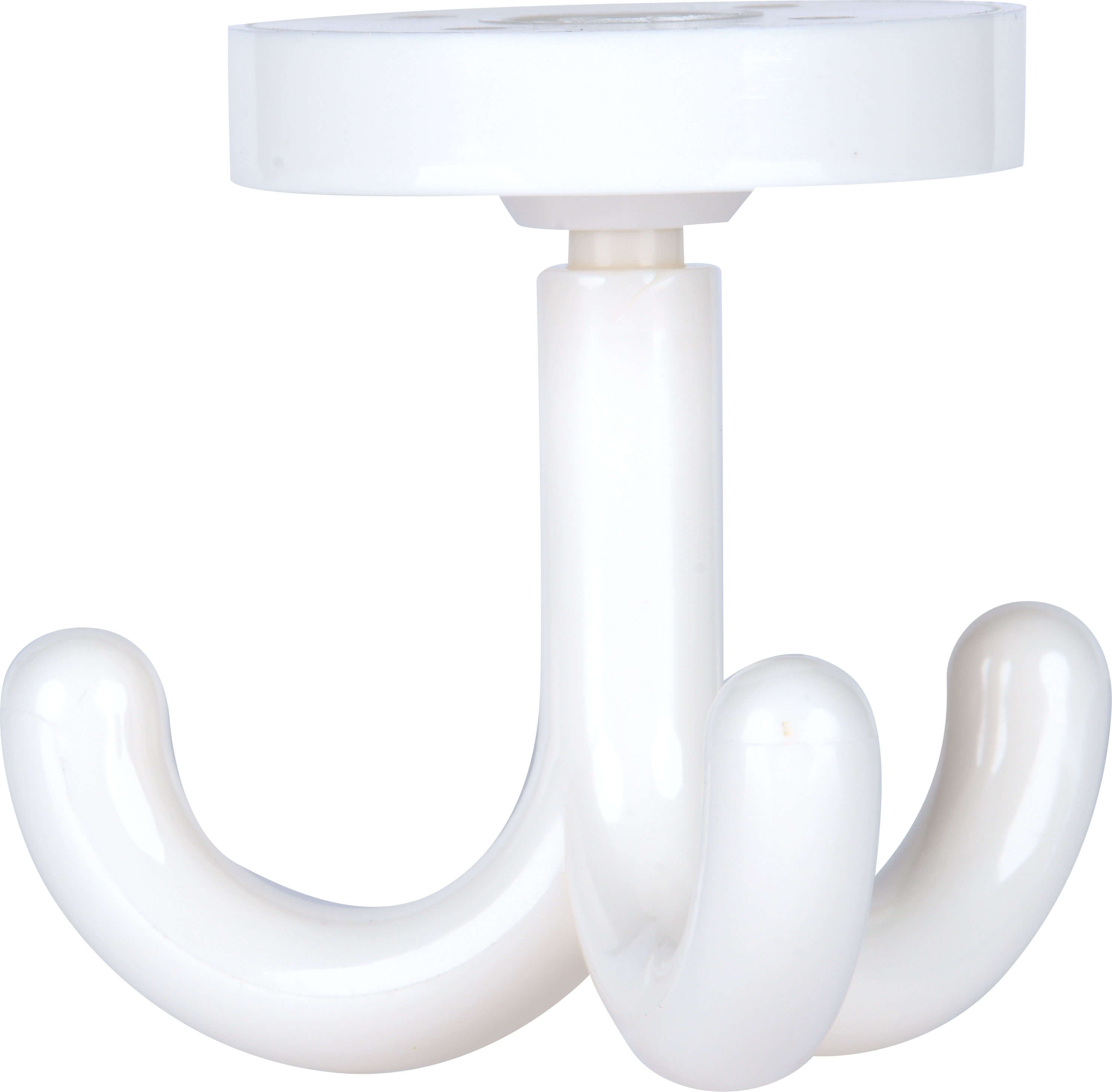 Dreifach-Haken aus Kunststoff weiß