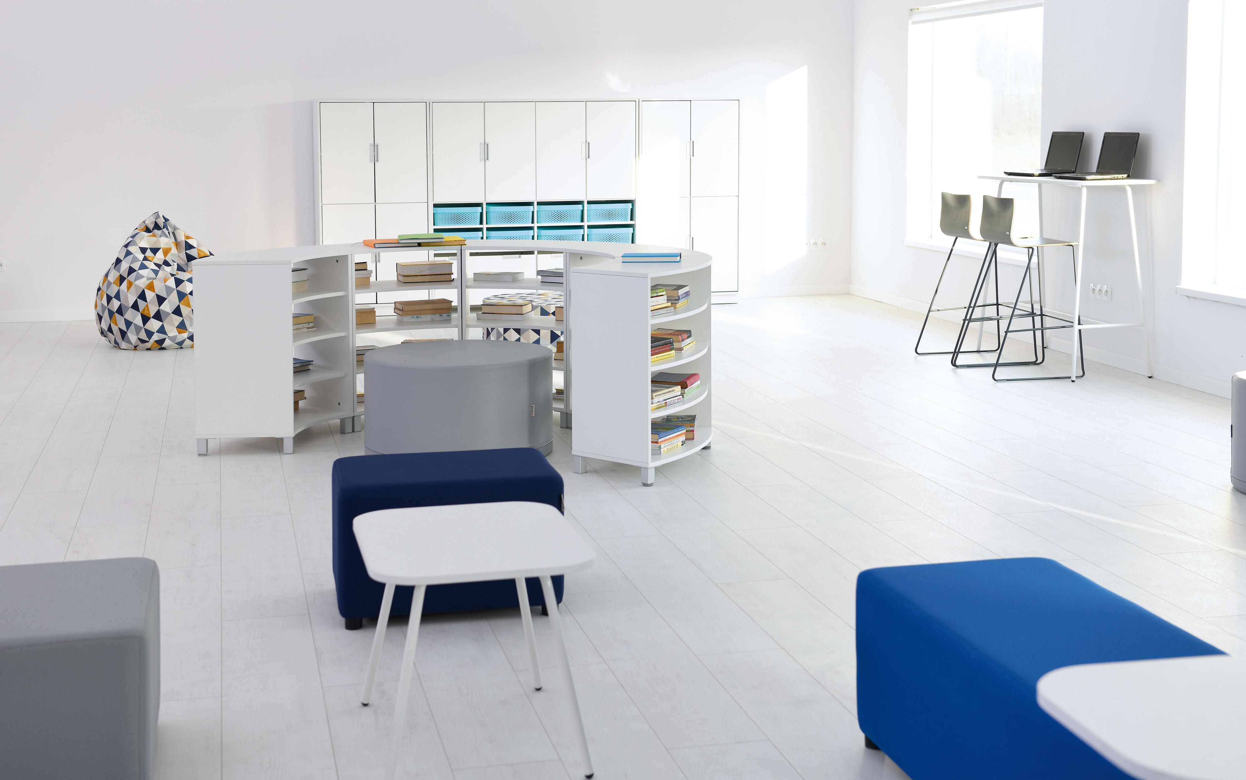 Modul Blocks maxi – Beistelltisch mit 4 Beinen, H 50, weiß