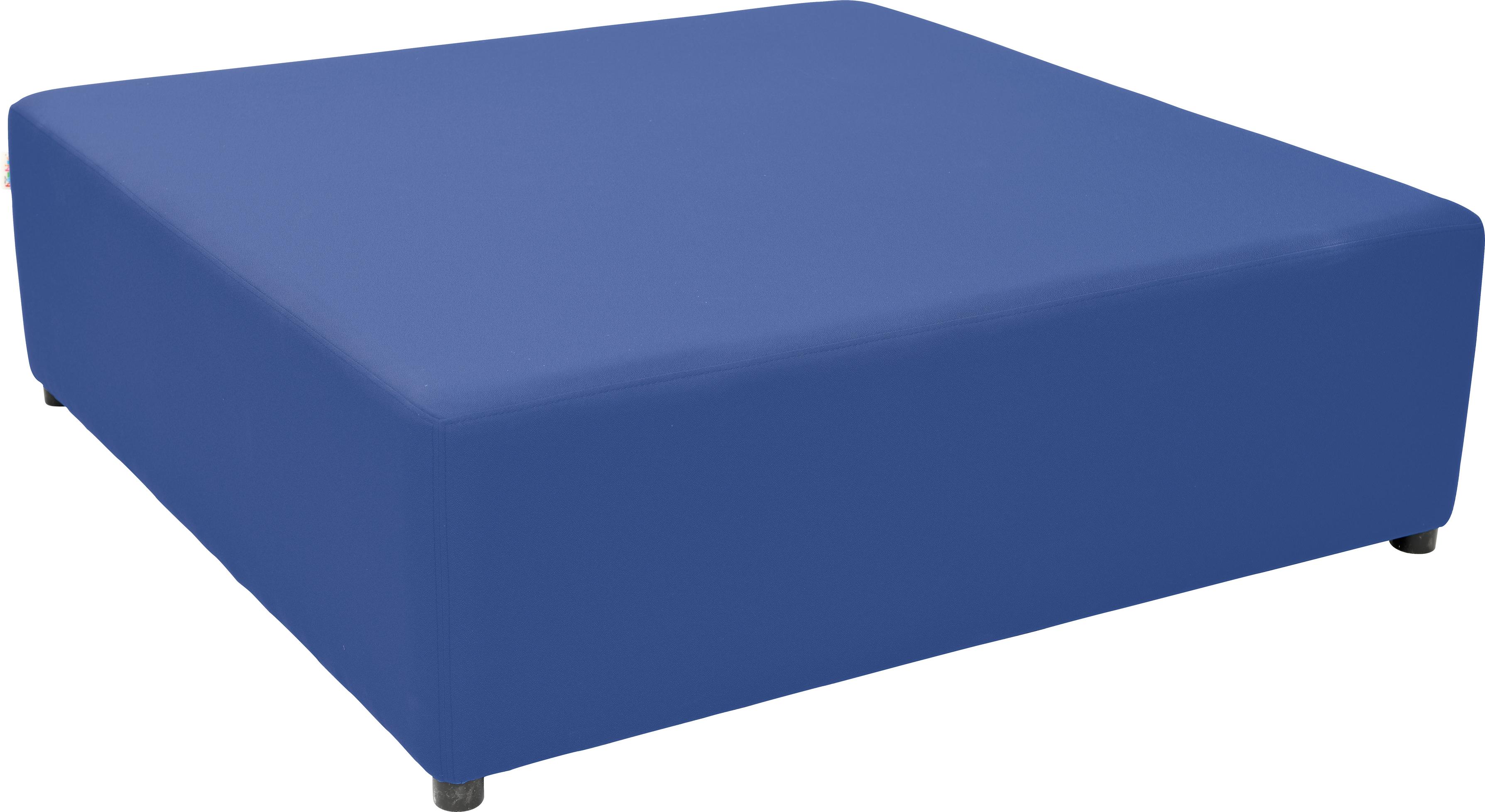 Modul Blocks maxi 130x130 blau – Loungemöbel für Schule & Büro