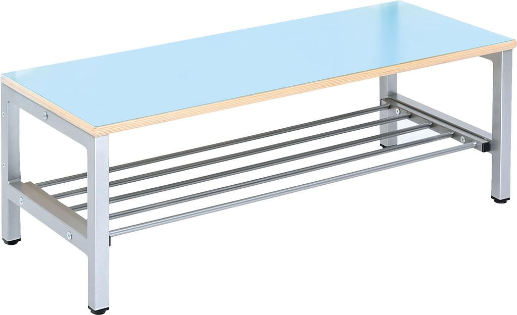 Bank zum Garderobenregal Flexi blau – Ideal für Kindergarten
