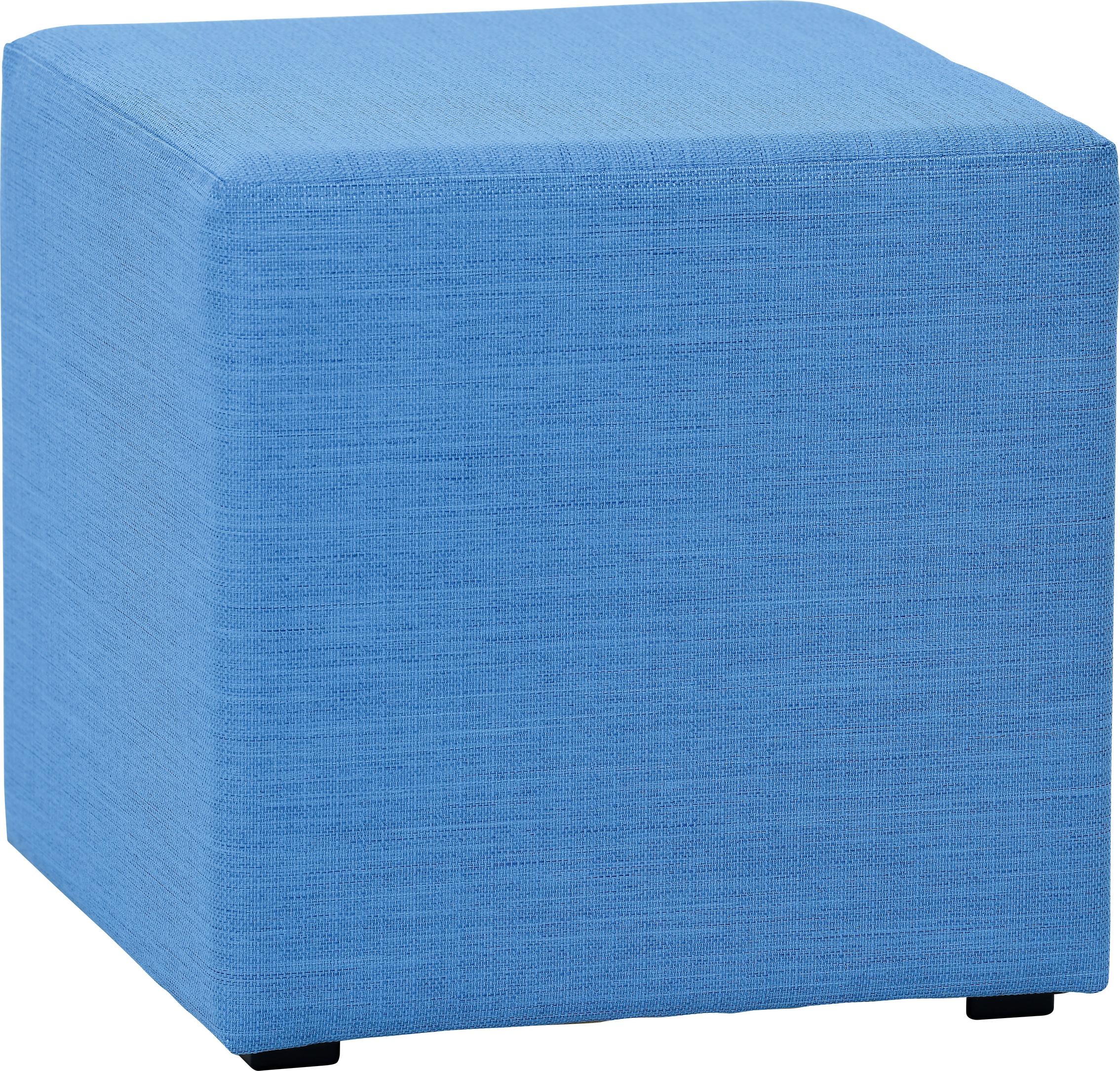 Blauer Inflamea Hocker H41 cm, Sitzhocker H41 cm mit Stoffbezug