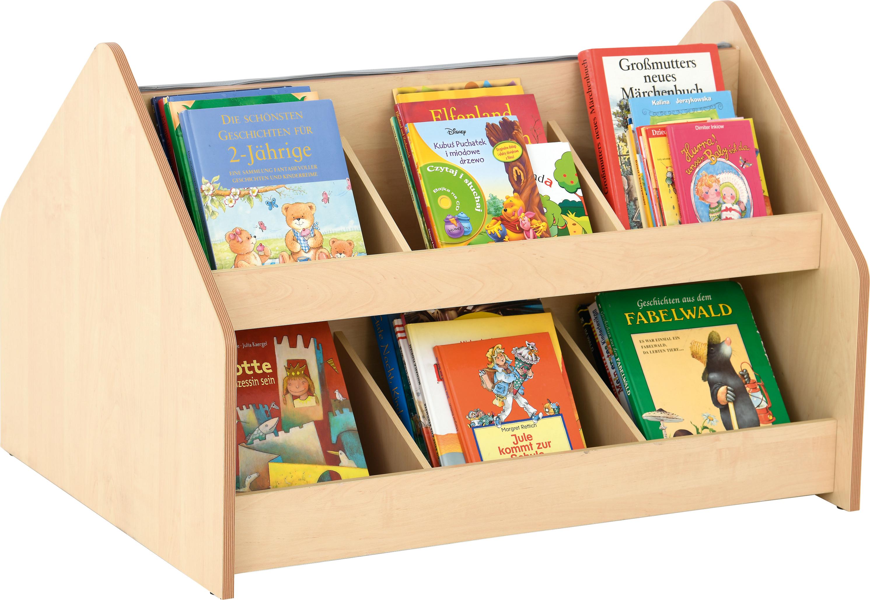 Flexi Bücherregal mit Sitzbank – Perfekt für deine Leseecke - Produkt wird im Kindergarten oder Schule genutzt.