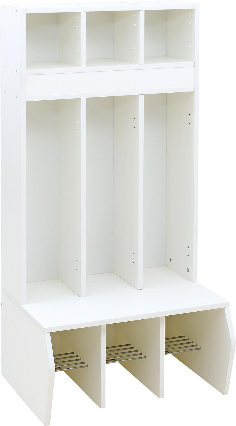 Garderobe Chamäleon - 3 | weiß für Kindergarten und Schule