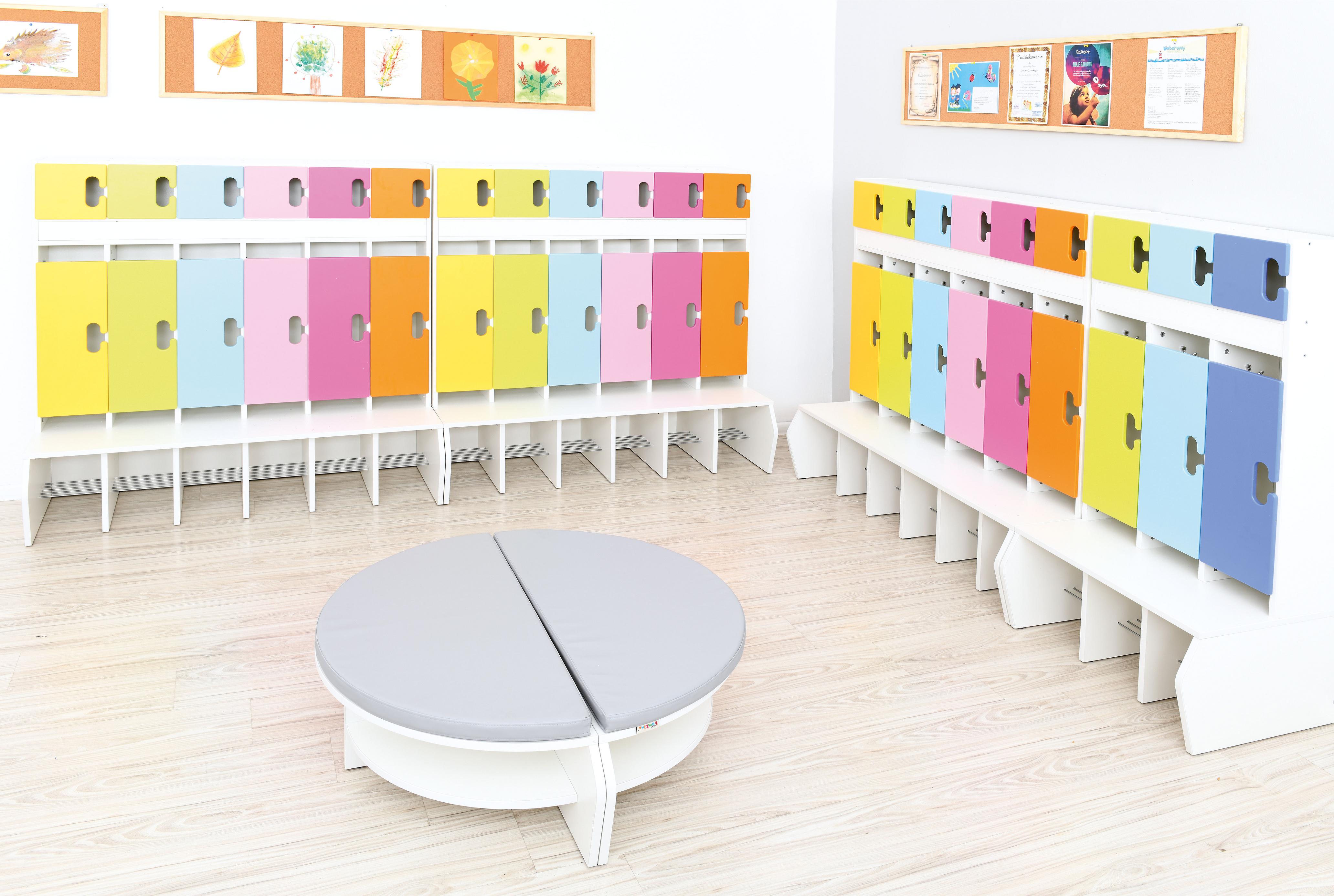 Garderobe Kindergarten Schule: Garderobenbank Chamäleon Ahorn Jylland SH 33 cm
