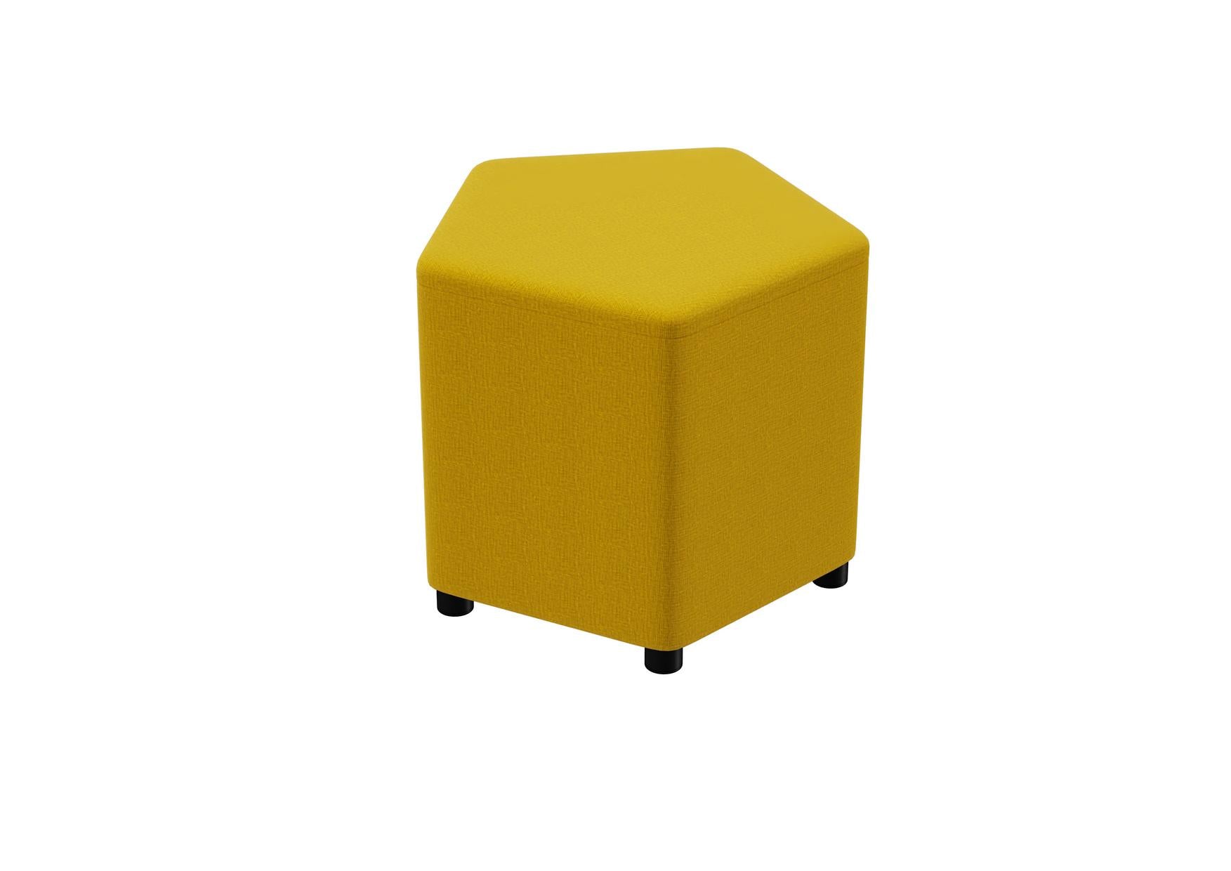 Gelber Inflamea Hocker pentagonal H42cm, Sitzhocker pentagonal H42cm