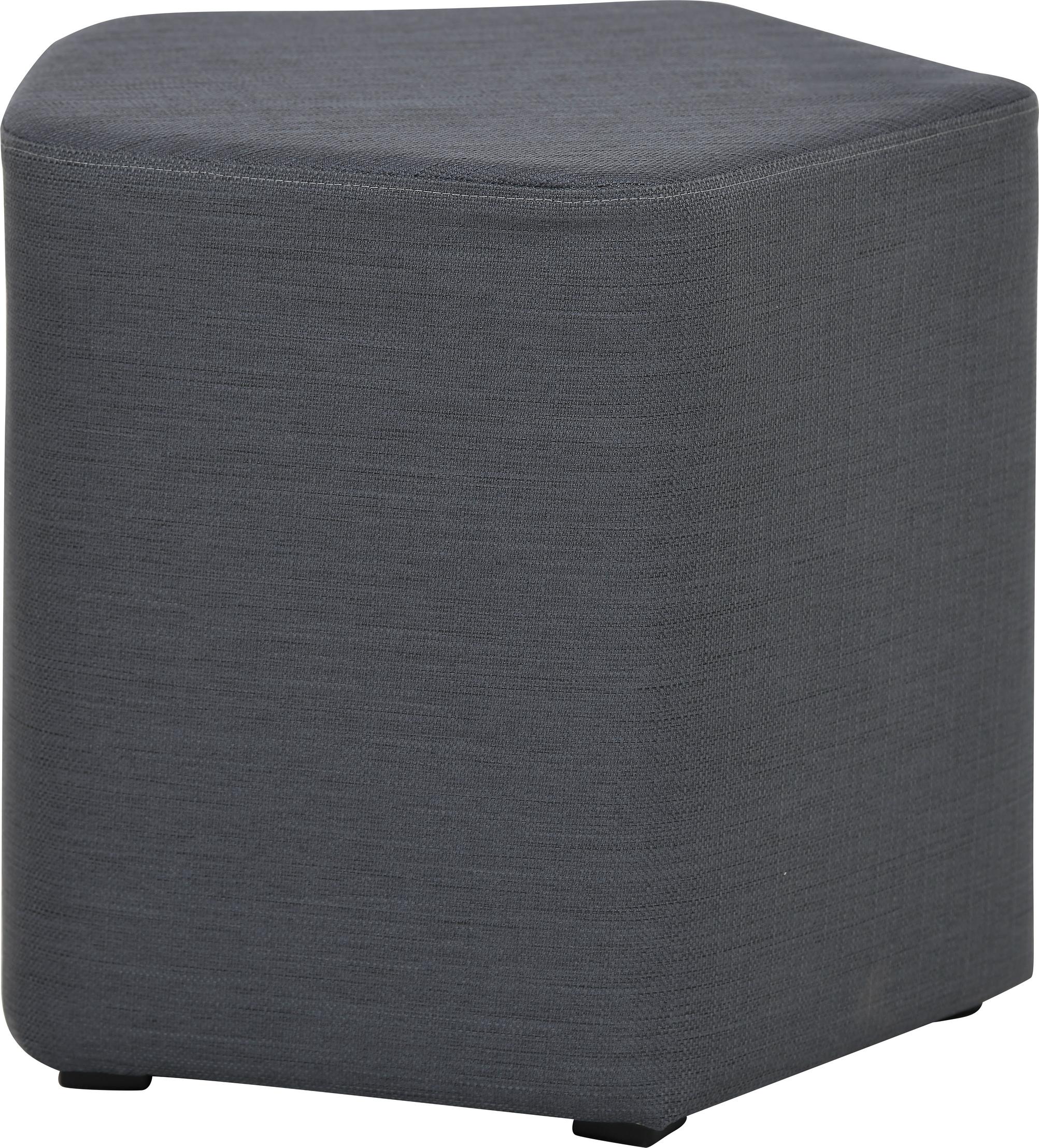Grauer Inflamea Hocker pentagonal H42cm, Sitzhocker pentagonal H42cm
