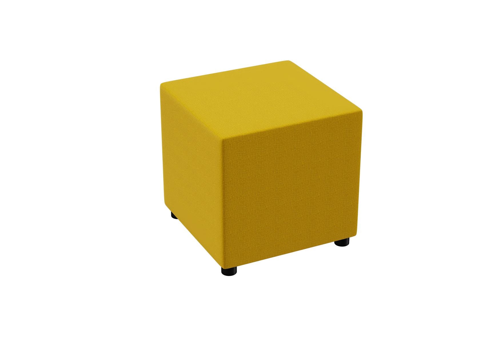 Inflamea Hocker H41 cm, gelber Sitzhocker H41 cm mit Gleitern