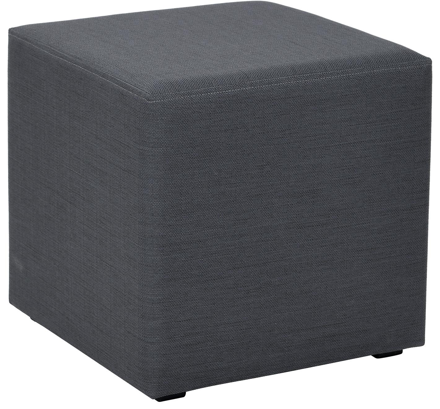Inflamea Hocker H41 cm, grauer Sitzhocker H41 cm aus Stoff