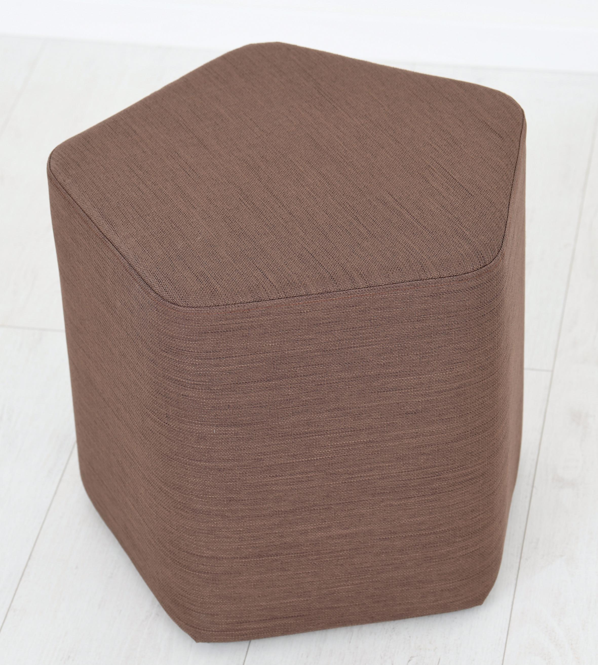 Inflamea Hocker pentagonal H42cm: Sitzhocker pentagonal H42cm, braun