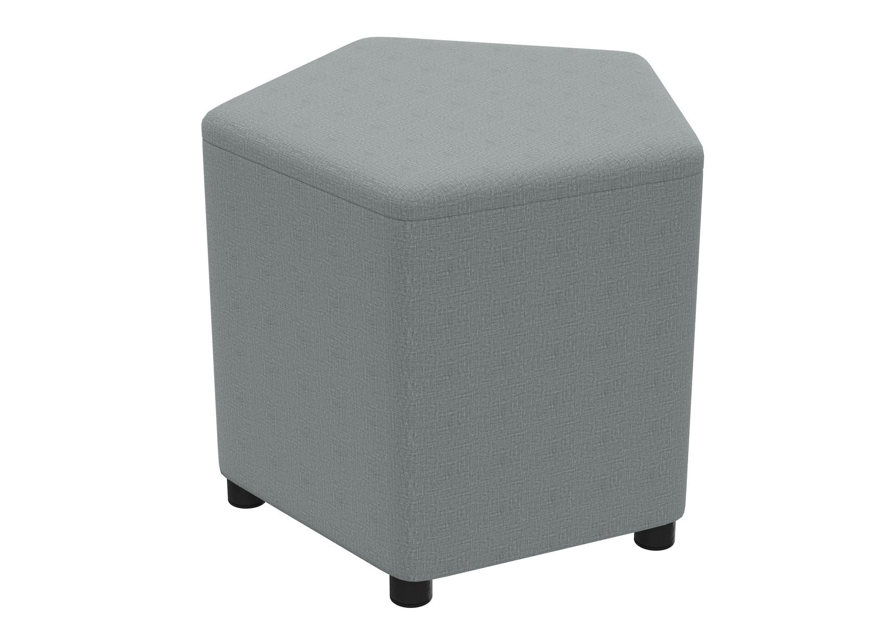 Inflamea Hocker pentagonal H42cm, Sitzhocker pentagonal H42cm grau