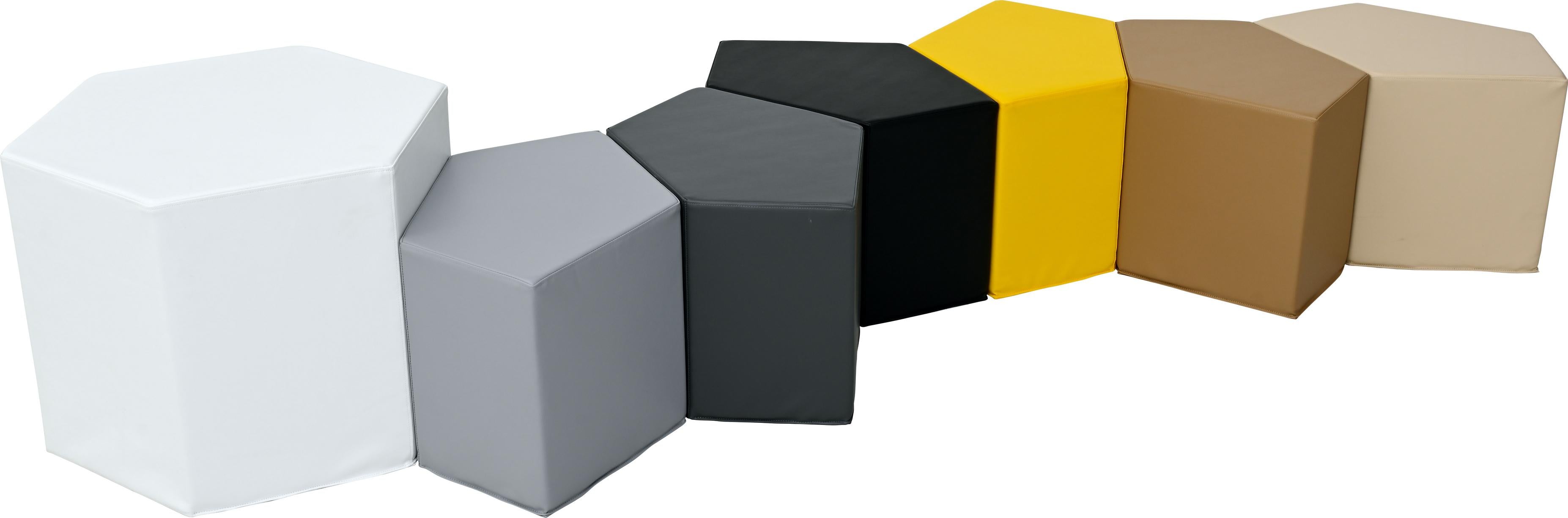 Schaumstoff-Sitzgruppe Loris 2 - Sitzhöhe 38cm mit bunten Hockern