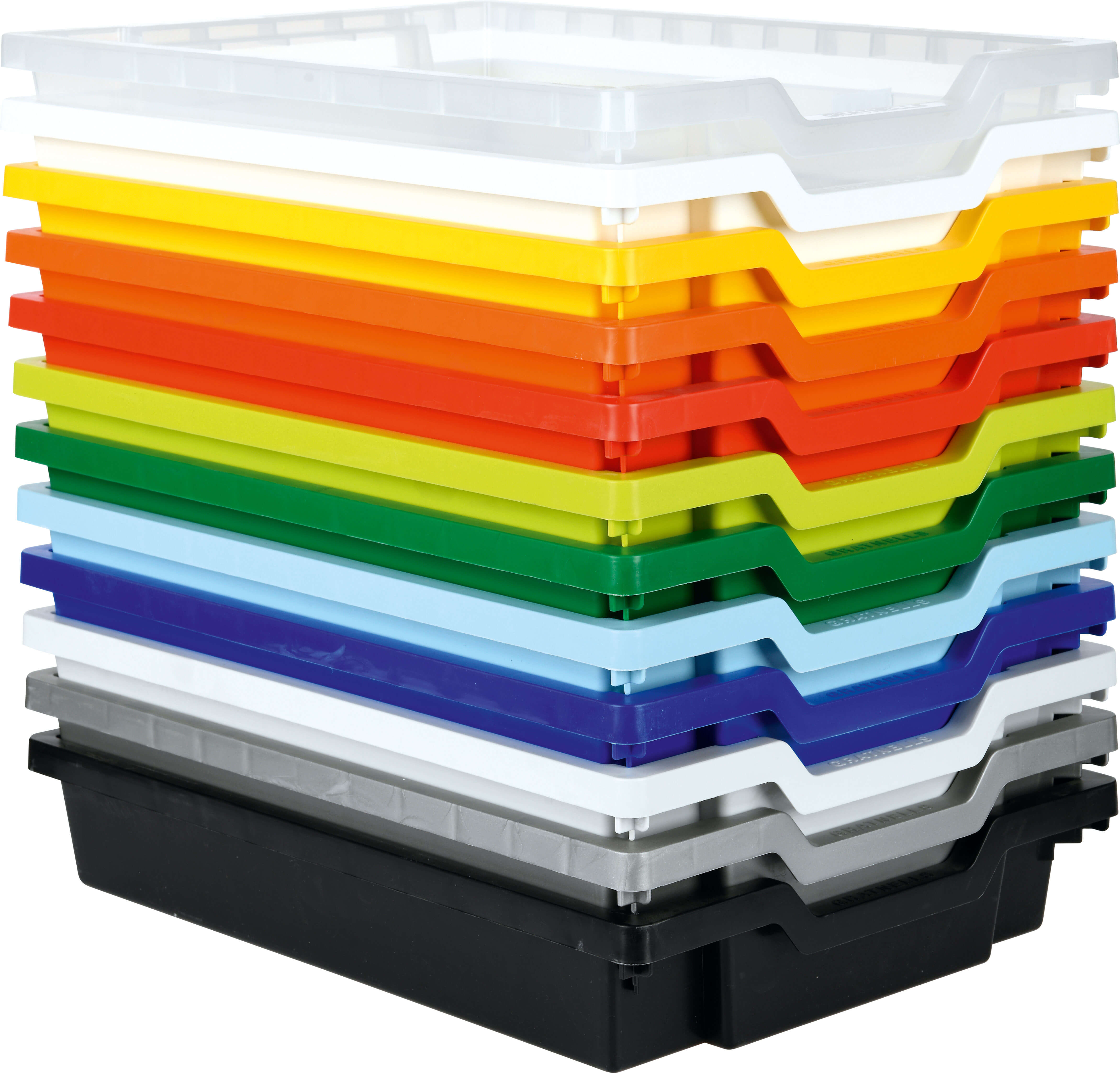 Schultaschenregal / Garderobe, 6 Einheiten, mit Containern( versch. Farben ). Geeignet für Kita, Kindergarten und Schule.