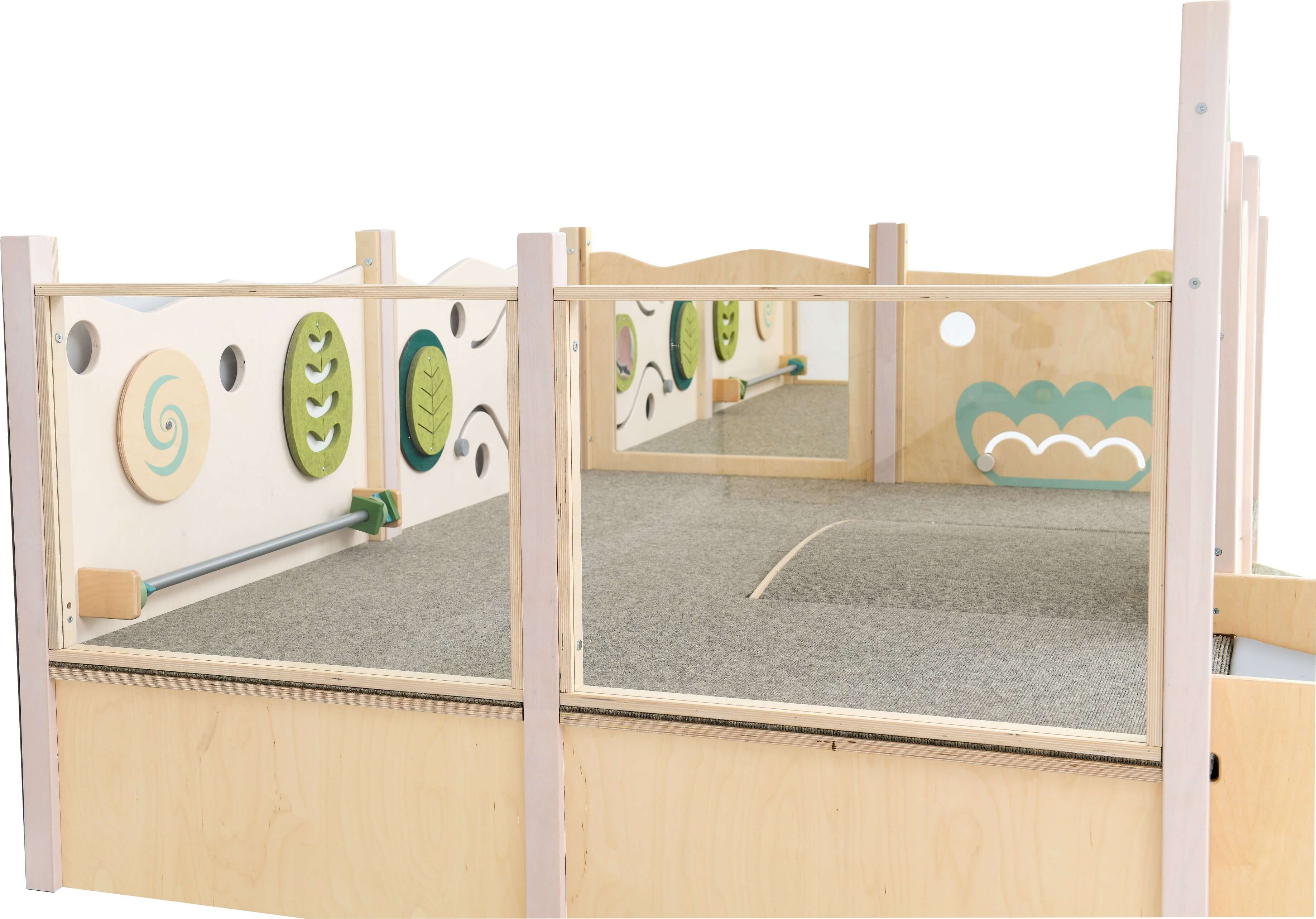 Spielpodest Iris für Kindergarten Detailansicht obere Ebene