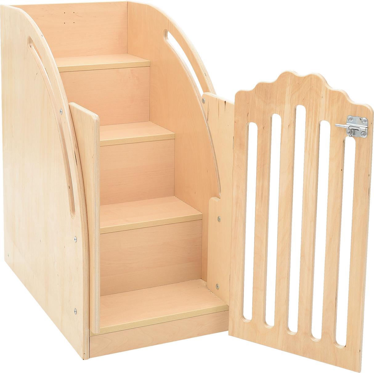 Tür für Treppe 099859 aus Birke mit Metallriegel