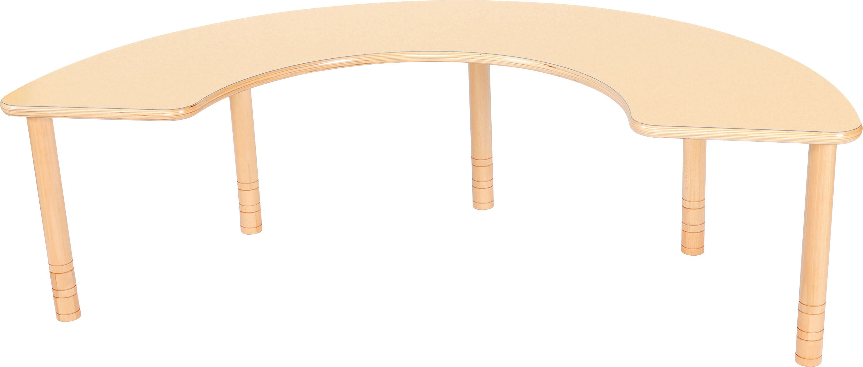 Tisch in hufeisenform für Kindergarten und Krippe buche