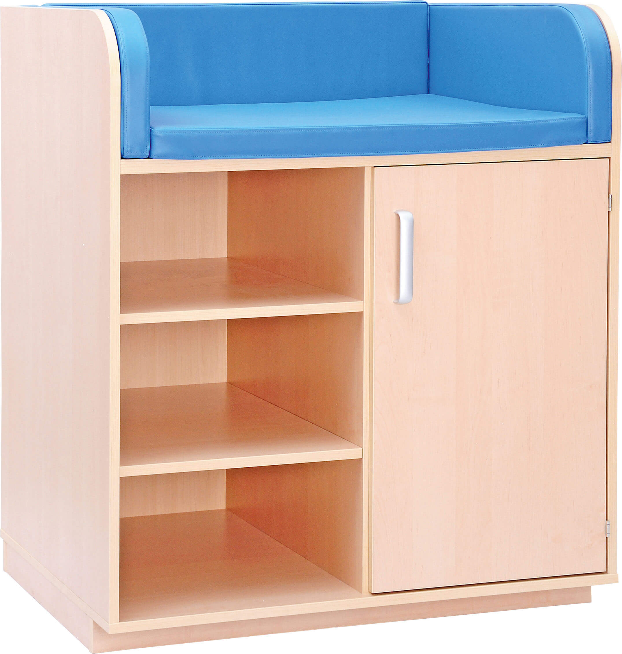 Wickelkommode optional mit Türen und Wickelauflage, versch. Farben. Geeignet für die Krippe, Kita & Kindergarten.