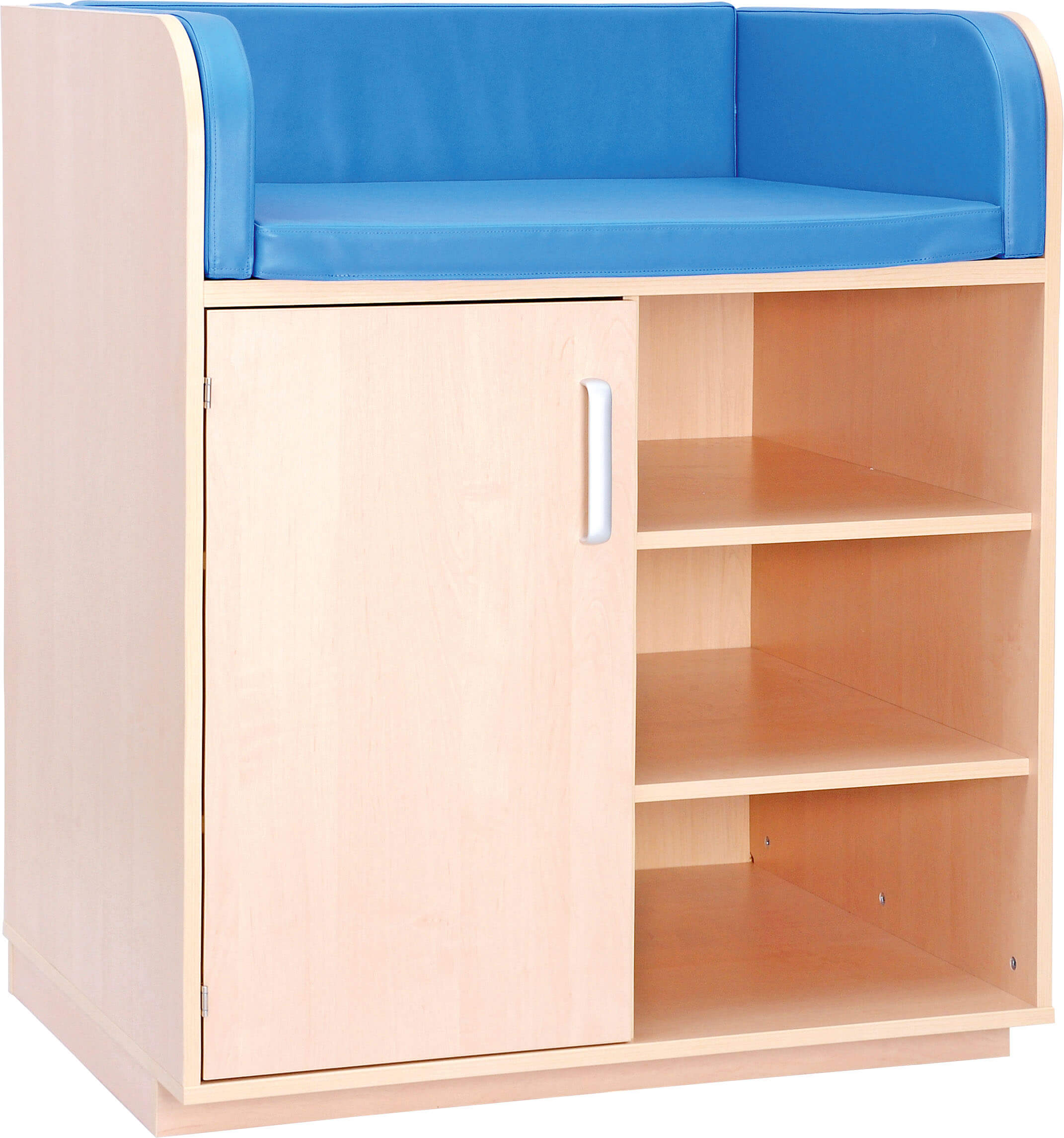 Wickelkommode optional mit Türen und Wickelauflage, versch. Farben. Geeignet für die Krippe, Kita & Kindergarten.