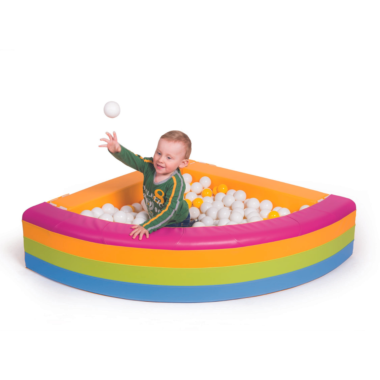 Ballenbad - Regenboog 120x120x30, ballen optioneel