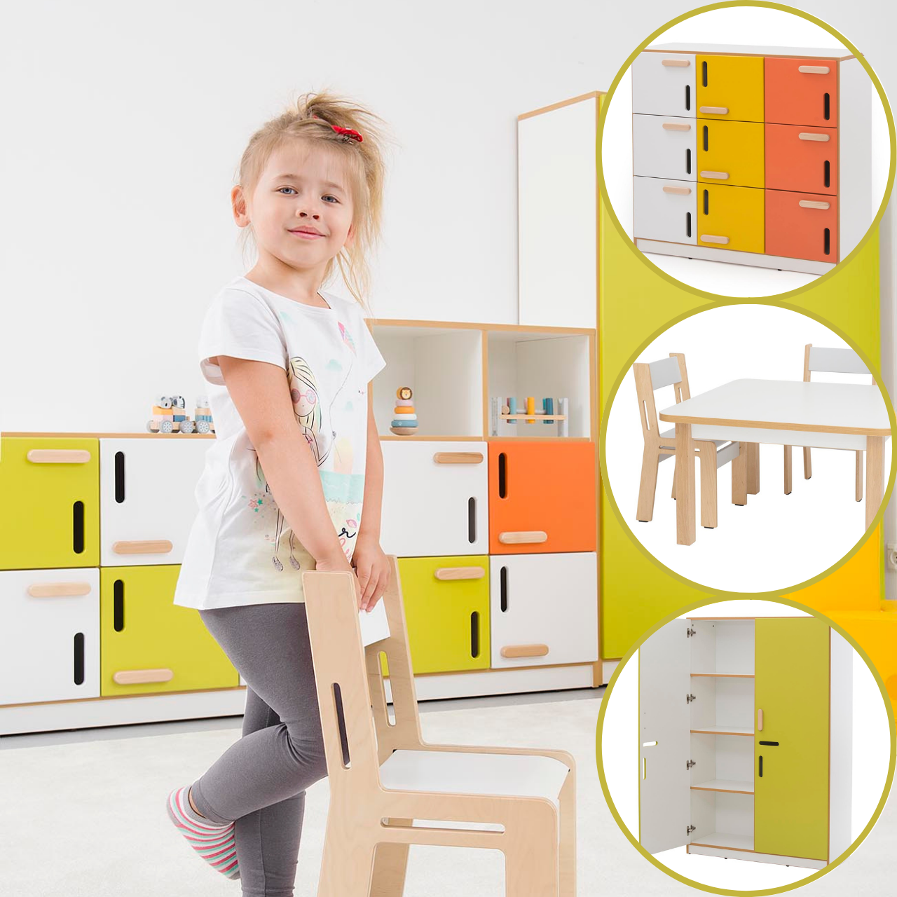 NEA-Serie - Konfigurierbare Tische/Stühle/Schränke