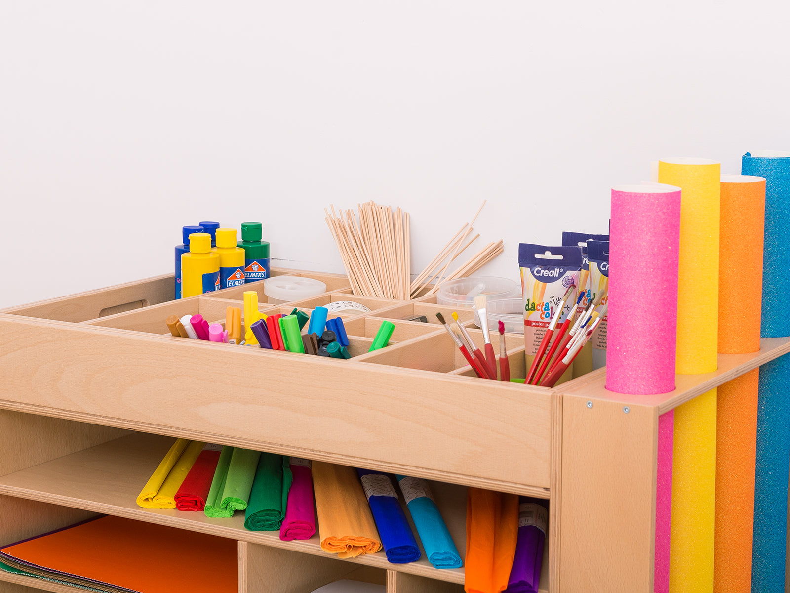 Dubbelzijdige multifunctionele kast voor kunstaccessoires