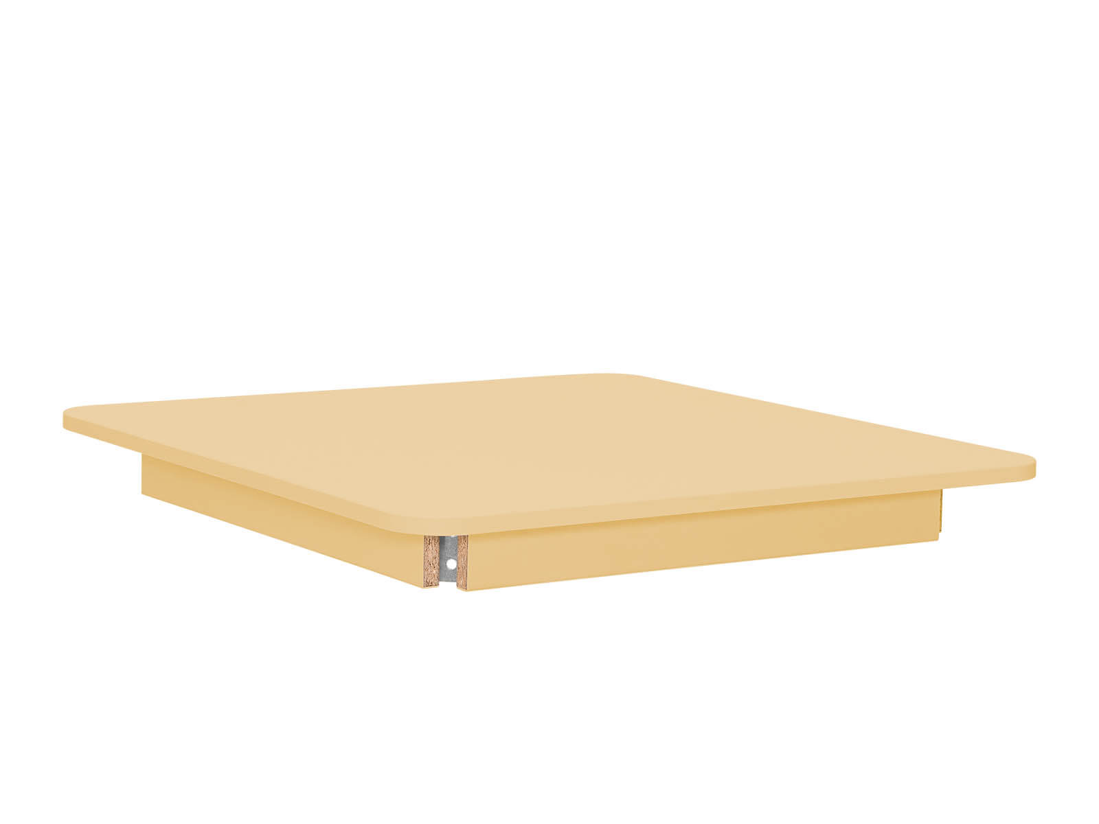 Tafelblad in geel - Vierkant 80cm x 80cm