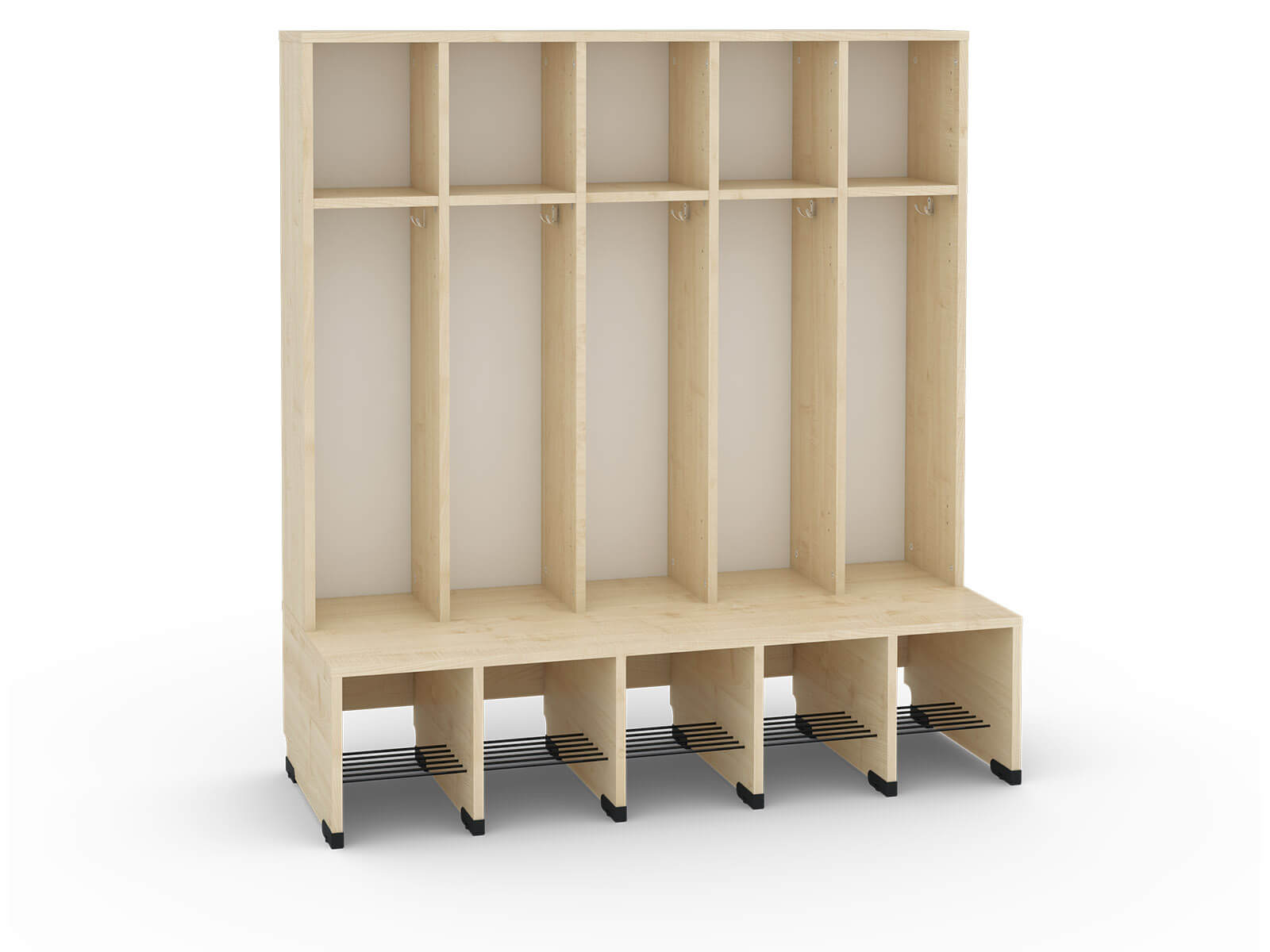 Vestiaire 5 crochets avec banc H=31cm série Bubble