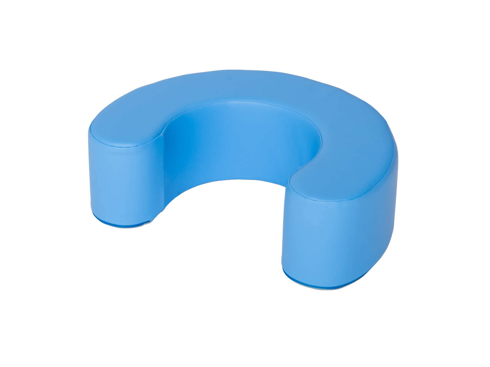 Element aus Schaumstoff - blau Halbmond Rückenlehne, blau