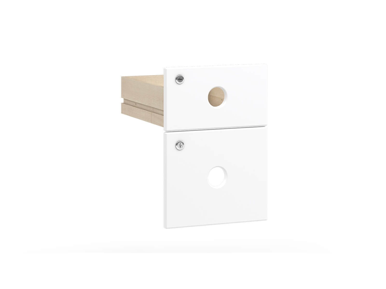 Deur en lade voor bureau wit, MDF - Feria-serie