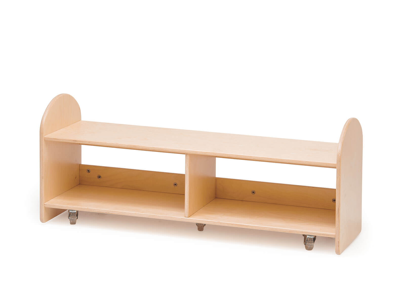 Bank mit Rollen für Aufbewahrung der Sitzkissen