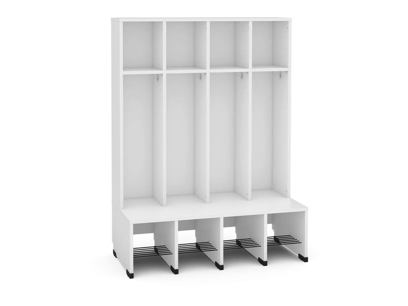 4-delige kapstok met bank in wit H=31cm Bubble-serie