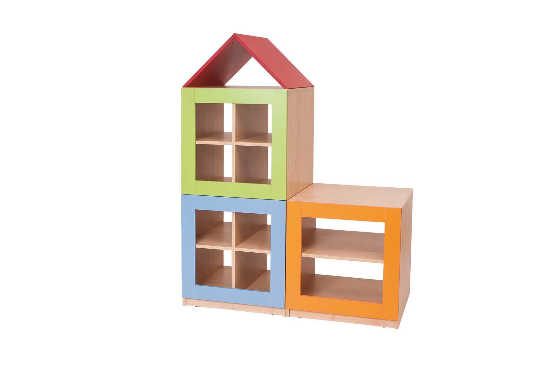 Hoge boekenkast B - Kamerdivider-huisjeserie