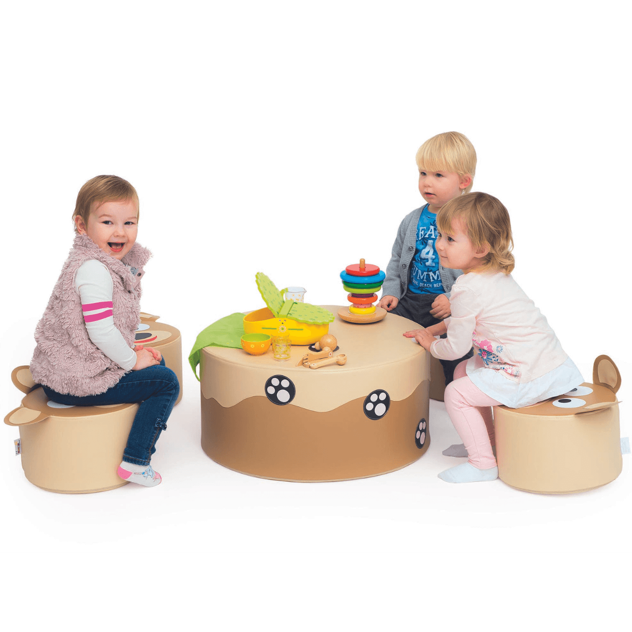 Gelukkige Teddy zitgroep configureerbaar